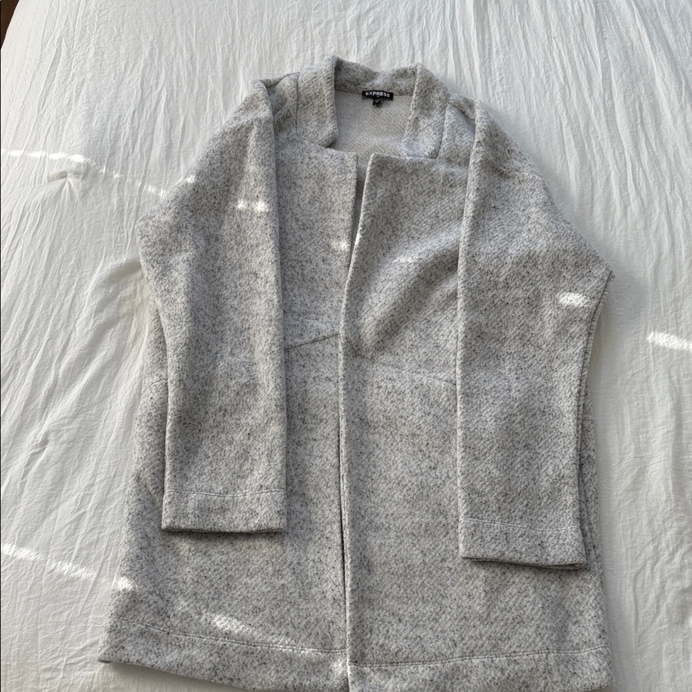 Express Gray Teddy Jacket - image 1